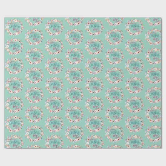 Elegante bloemen Moederdag viering Cadeaupapier (Vlak)