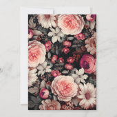 Elegante Bloemen & Moskee Islamitische Moslim Brui Kaart (Achterkant)