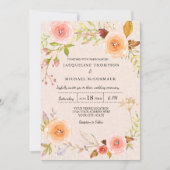 Elegante Bloemen n Damask Vrijgezellenfeest Krans Kaart (Voorkant)