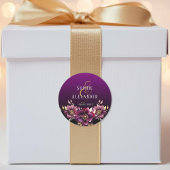 Elegante Bloemen Namen Date Wedding Sticker