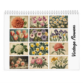Elegante Bloemen Natuur Kalender