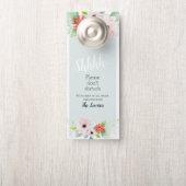 Elegante bloemen niet verstoren bruiloft welkom deurhanger (Op knop)