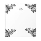 Elegante Bloemen Notitieblok (Voorkant)