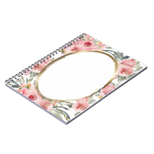 Elegante  bloemen notitieboek (Linkerzijde)