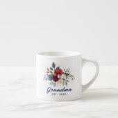 Elegante Bloemen Oma Custom Espresso Kop (Rechts)