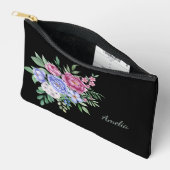 Elegante bloemen op zwart etui (Open)