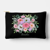 Elegante bloemen op zwart etui (Voorkant)