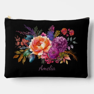 Elegante bloemen op zwart etui