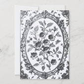 Elegante Bloemen Ornament Moslim bruiloft Nikah Kaart (Achterkant)