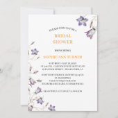 Elegante Bloemen Paarse Bellflower Vrijgezellenfee Kaart (Voorkant)