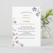 Elegante Bloemen Paarse Bellflower Vrijgezellenfee Kaart (Staand voorkant)