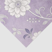 Elegante Bloemen Paarse Decoupage Art Tissuepapier (Detail)