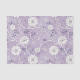 Elegante  Bloemen Paarse Decoupage Art Tissuepapier