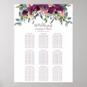 Elegante bloemen | Paarse Roze Garland Zitkaart Poster (Voorkant)