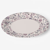 Elegante Bloemen Paisley Border Papieren Bordje (Gekanteld)