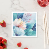 Elegante bloemen papier servet (Insitu)