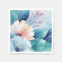 Elegante bloemen papier servet