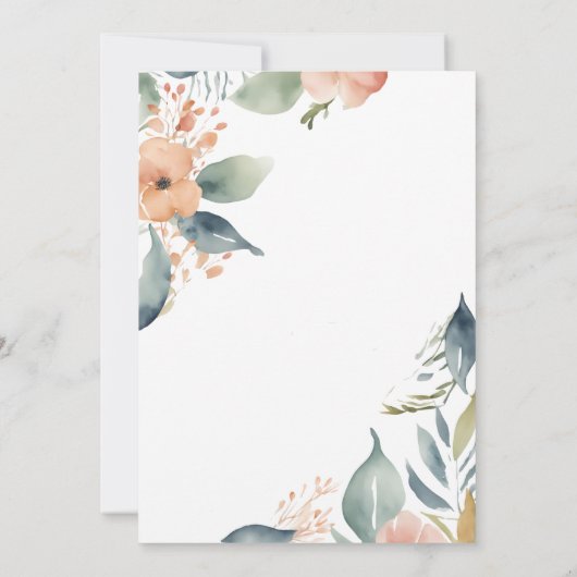 Elegante bloemen Pasen viering Kaart (Achterkant)