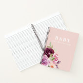 Elegante Bloemen & Pastel Roze Schoonheid Moeder W Notitieboek (Binnen)