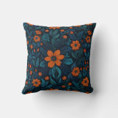 Elegante bloemen patroon kussen (Achterkant)