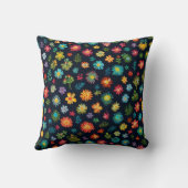 Elegante bloemen patroon kussen (Achterkant)