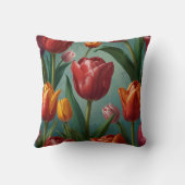 Elegante bloemen patroon kussen (Achterkant)