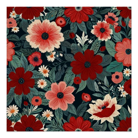 Elegante Bloemen Perfect Poster (Voorkant)