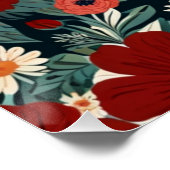 Elegante Bloemen Perfect Poster (Hoek)