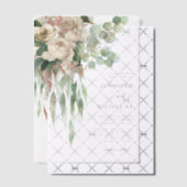 Elegante Bloemen Pioenrozen Bruiloft Vellum Uitnodigingen (Offset (Uitnodiging))