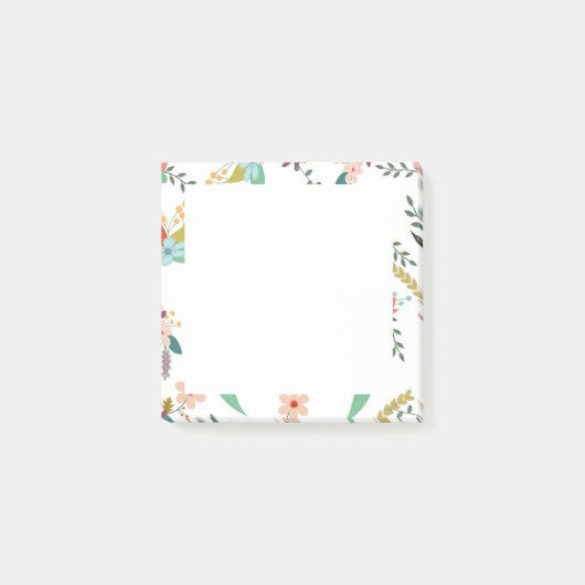 Elegante bloemen plakkerige post-it notities post-it® notes (Voorkant)