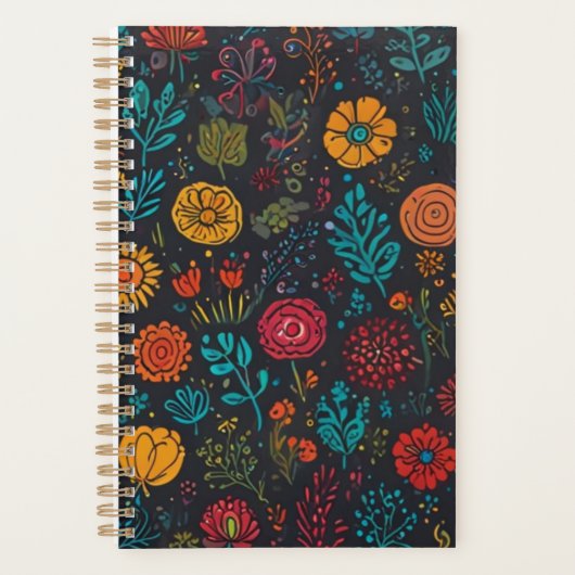Elegante Bloemen  Planner (Voorkant)