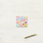 Elegante bloemen post-it® notes (Op bureau)