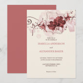 Elegante Bloemen Regeling Bruiloft Kaart (Voorkant / Achterkant)