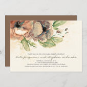 Elegante bloemen repetitiediner kaart (Voorkant / Achterkant)