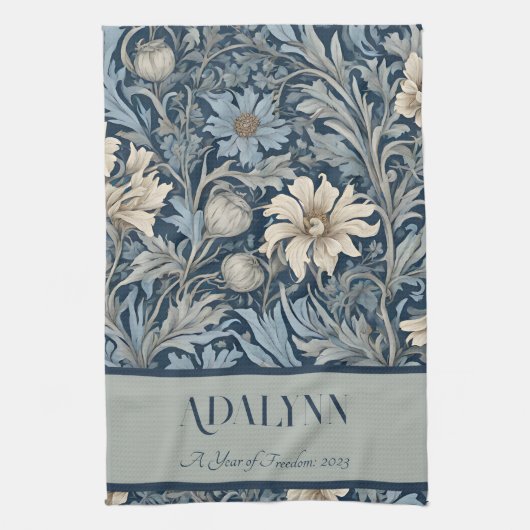 Elegante Bloemen Retirement Gifts voor Mam Theedoek (Verticaal)