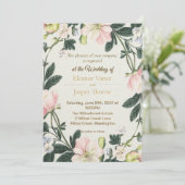 Elegante Bloemen Romantische Krans Wedding Design Kaart (Staand voorkant)