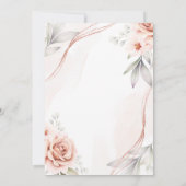 Elegante Bloemen Roos Goud Design Islamitische Aqi Kaart (Achterkant)