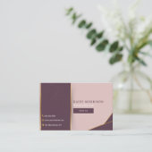 Elegante Bloemen Roze Make-up Artiest Haar Salon Visitekaartje (Staand voorkant)