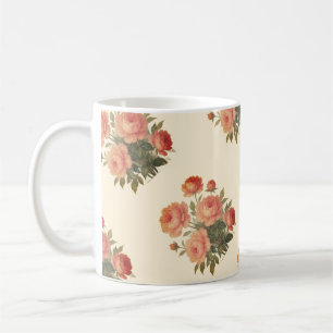 Elegante Bloemen Roze pioenen Elegant Koffiemok