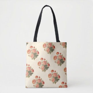 Elegante Bloemen Roze pioenen Tote Bag