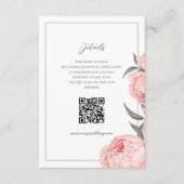 Elegante Bloemen Roze Pioenenverblijf Kaart (Voorkant)