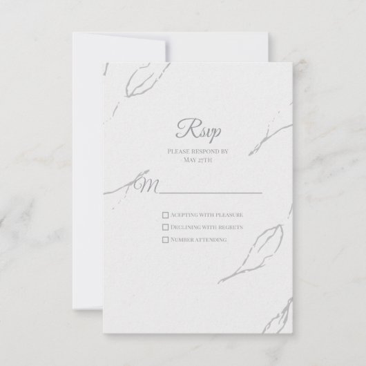 Elegante Bloemen RSVP (Voorkant)