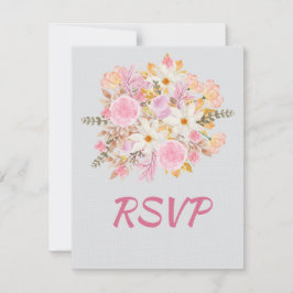 Elegante Bloemen RSVP Card Sweet Sixteen Birthday