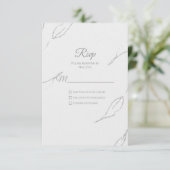 Elegante Bloemen RSVP Kaartje (Staand voorkant)
