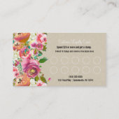 Elegante Bloemen Rustiek Kraft Customer Loyalty Ka (Achterkant)