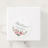 Elegante Bloemen Rustieke Botanische Rozen Bruilof Bedankjes Labels (In situ)