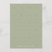 Elegante bloemen rustieke bruiloft accommodaties informatiekaartje (Achterkant)