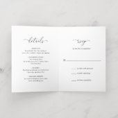 Elegante Bloemen Rustieke bruiloft Folie Uitnodigi Folie Wenskaart (Binnenlaag)