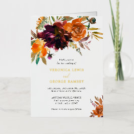 Elegante Bloemen Rustieke bruiloft Folie Uitnodigi Wenskaart