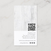 Elegante Bloemen Rustieke Houten Oorbel Sieraden D Visitekaartje (Achterkant)